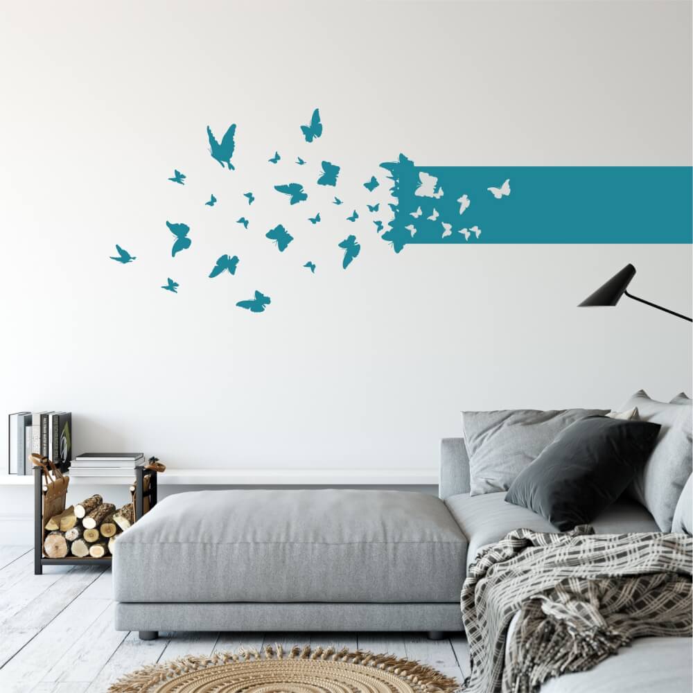 Pegatinas de Pared Mariposas de Colores Vinilos Decorativos Hojas DIY para  Dormitorio Salón Sofá TV Fondo Pared Decoración : : Bricolaje y  herramientas