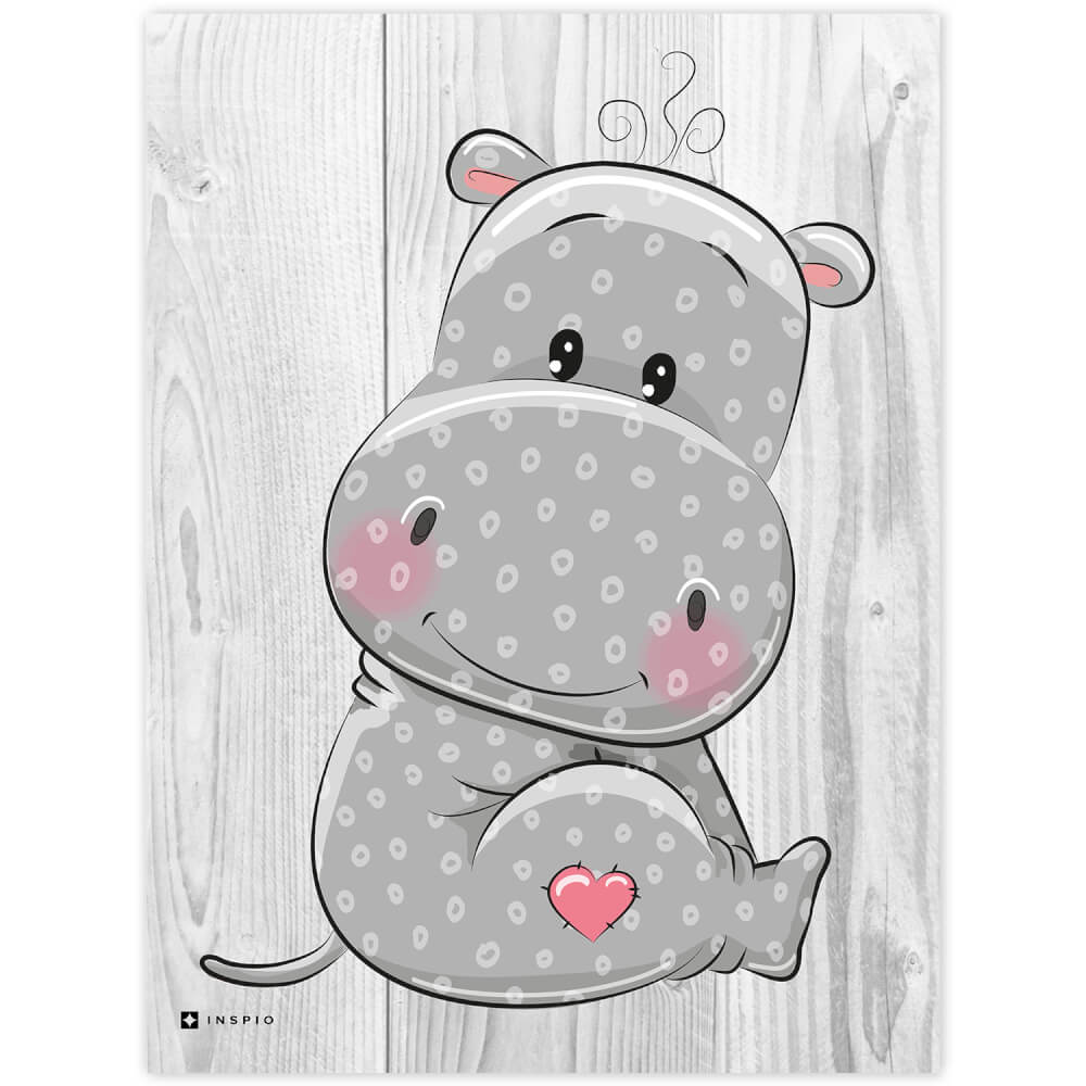 Cuadro infantil decorativo - Hipopótamo